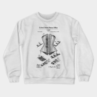 Corset Patent Balck Crewneck Sweatshirt